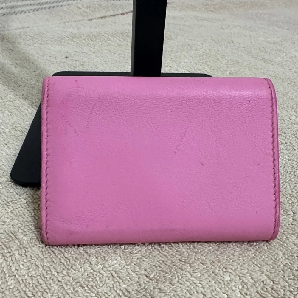 Balenciaga Pink Tri-Fold Compact Wallet